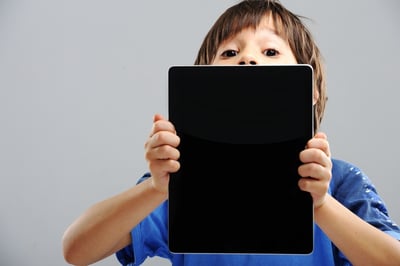 Cute kid with Tablet-1