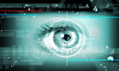 Digital image of womans eye. Security concept-3-1