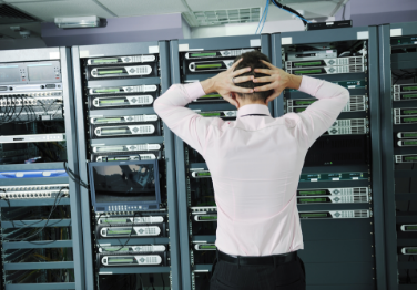 it business man in network server room have problems and looking for  disaster situation  solution-Oct-19-2023-04-54-41-4915-PM
