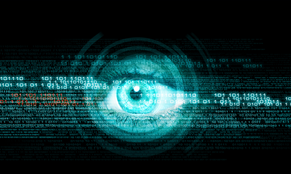 Digital image of womans eye. Security concept-2